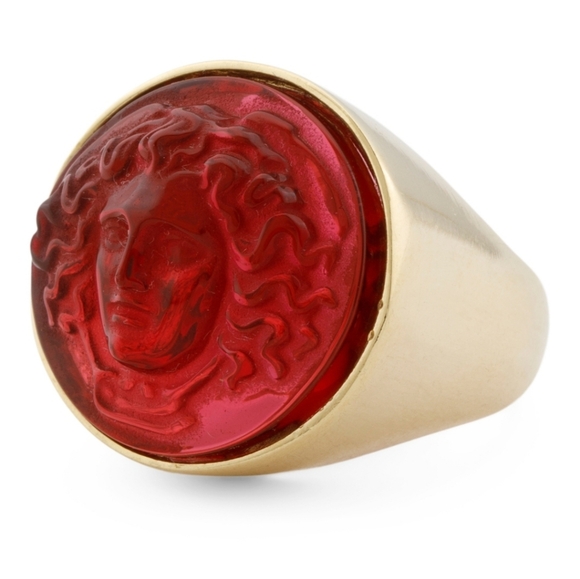 🔹️TAGLIAMONTE🔹️  Italy 18kt Gold Plated Pink Venetian Glass  Ring - Picture 1 of 3